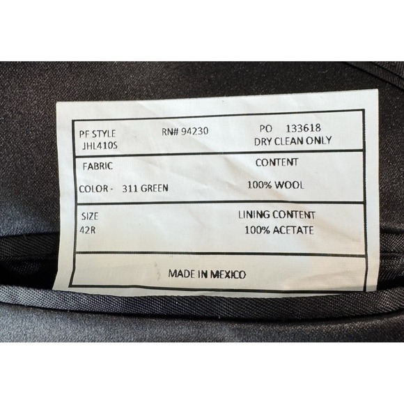 RARE Paul Fredrick Black Watch Plaid Tartan 311 Green Dinner Jacket Size 42 - Picture 9 of 14